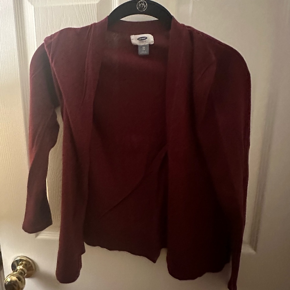 Old Navy Open-Front Cardi in Wine Purple